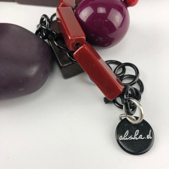 Alisha D Long Chunky Necklace 32" Necklace with 6.5" Tassel Made in Italy - Picture 3 of 5